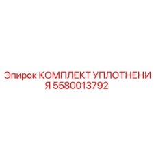 5580013792 КОМПЛЕКТ УПЛОТНЕНИЯ Epiroc