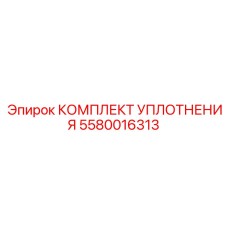 5580016313 КОМПЛЕКТ УПЛОТНЕНИЯ Epiroc