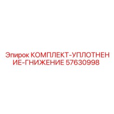 57630998 КОМПЛЕКТ-УПЛОТНЕНИЕ-ГНИЖЕНИЕ Epiroc
