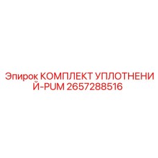 2657288516 КОМПЛЕКТ УПЛОТНЕНИЙ-PUM Эпирок
