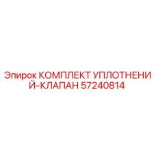 57240814 КОМПЛЕКТ УПЛОТНЕНИЙ-КЛАПАН Epiroc