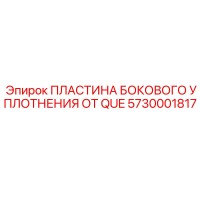 5730001817 ПЛАСТИНА БОКОВОГО УПЛОТНЕНИЯ ОТ QUE Epiroc