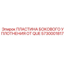 5730001817 ПЛАСТИНА БОКОВОГО УПЛОТНЕНИЯ ОТ QUE Epiroc
