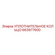 663977600 УПЛОТНИТЕЛЬНОЕ КОЛЬЦО Epiroc