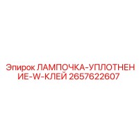 2657622607 ЛАМПОЧКА-УПЛОТНЕНИЕ-W-КЛЕЙ Epiroc