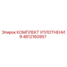 4812160957 КОМПЛЕКТ УПЛОТНЕНИЯ Epiroc