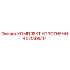 57089047 КОМПЛЕКТ УПЛОТНЕНИЯ Epiroc