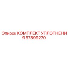 57899270 КОМПЛЕКТ УПЛОТНЕНИЯ Epiroc