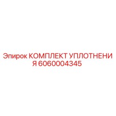 6060004345 КОМПЛЕКТ УПЛОТНЕНИЯ Epiroc