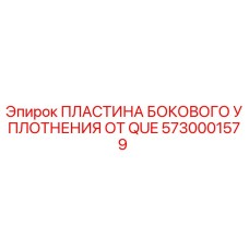 5730001579 ПЛАСТИНА БОКОВОГО УПЛОТНЕНИЯ ОТ QUE Epiroc