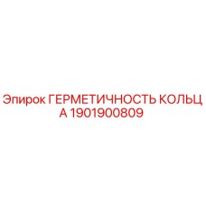 1901900809 ГЕРМЕТИЧНОСТЬ КОЛЬЦА Epiroc