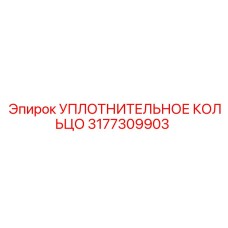 3177309903 УПЛОТНИТЕЛЬНОЕ КОЛЬЦО Epiroc