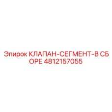 4812157055 КЛАПАН-СЕГМЕНТ-В СБОРЕ Epiroc