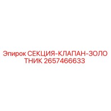 2657466633 СЕКЦИЯ-КЛАПАН-ЗОЛОТНИК Epiroc