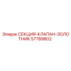 57789802 СЕКЦИЯ-КЛАПАН-ЗОЛОТНИК Epiroc