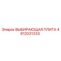 4812031333 ВЫБИРАЮЩАЯ ПЛИТА Эпирок