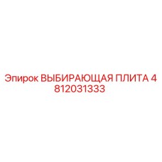 4812031333 ВЫБИРАЮЩАЯ ПЛИТА Эпирок