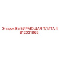 4812031965 ВЫБИРАЮЩАЯ ПЛИТА Эпирок