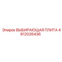 4812026436 ВЫБИРАЮЩАЯ ПЛИТА Эпирок