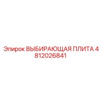 4812026841 ВЫБИРАЮЩАЯ ПЛИТА Эпирок