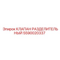5590020337 КЛАПАН РАЗДЕЛИТЕЛЬНЫЙ Epiroc