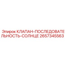 2657345563 КЛАПАН-ПОСЛЕДОВАТЕЛЬНОСТЬ-СОЛНЦЕ Epiroc