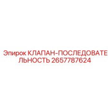 2657787624 КЛАПАН-ПОСЛЕДОВАТЕЛЬНОСТЬ Epiroc