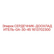 1613702300 СЕРДЕЧНИК-ДООХЛАДИТЕЛЬ-GA-30-45 Epiroc