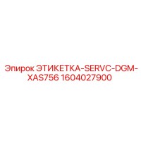 1604027900 ЭТИКЕТКА-SERVC-DGM-XAS756 Epiroc