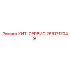 Сервисный набор Epiroc 2651717049 с расходными материалами