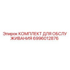 6996012876 КОМПЛЕКТ ДЛЯ ОБСЛУЖИВАНИЯ Epiroc