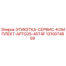 1310074859 ЭТИКЕТКА-СЕРВИС-КОМПЛЕКТ-APTG25-45T4F Epiroc