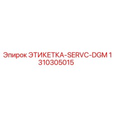 1310305015 ЭТИКЕТКА-SERVC-DGM Epiroc
