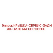 1310116500 КРЫШКА-СЕРВИС-ЗАДНЯЯ-НИЖНЯЯ (Epiroc)
