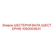 1092003631 ШЕСТЕРНЯ ВАЛА (ШЕСТЕРНЯ) Epiroc