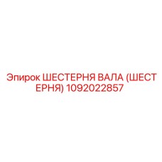 1092022857 ШЕСТЕРНЯ ВАЛА (ШЕСТЕРНЯ) Epiroc