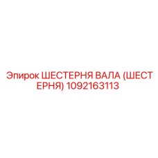 1092163113 ШЕСТЕРНЯ ВАЛА (ШЕСТЕРНЯ) Epiroc