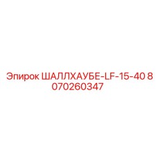 8070260347 ШАЛЛХАУБЕ-LF-15-40 Epiroc