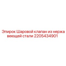 2205434901 Шаровой клапан из нержавеющей стали Epiroc