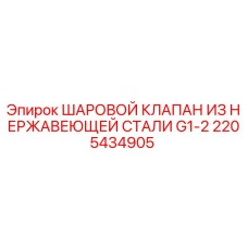 2205434905 ШАРОВОЙ КЛАПАН ИЗ НЕРЖАВЕЮЩЕЙ СТАЛИ G1-2 Epiroc