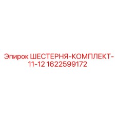 1622599172 ШЕСТЕРНЯ-КОМПЛЕКТ-11-12 Epiroc