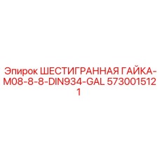 5730015121 ШЕСТИГРАННАЯ ГАЙКА-M08-8-8-DIN934-GAL Epiroc