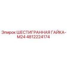 4812224174 ШЕСТИГРАННАЯ ГАЙКА-M24 Epiroc
