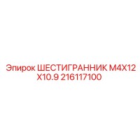 216117100 ШЕСТИГРАННИК M4X12X10.9 Epiroc