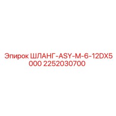 2252030700 ШЛАНГ-ASY-M-6-12DX5000 by Epiroc