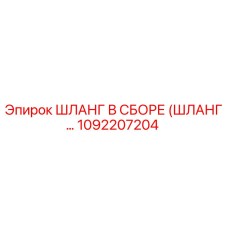 1092207204 ШЛАНГ В СБОРЕ (ШЛАНГ…) Epiroc