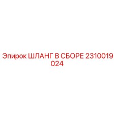 2310019024 ШЛАНГ В СБОРЕ Epiroc