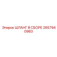 2657940983 ШЛАНГ В СБОРЕ Эпирок