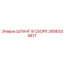 2658334817 ШЛАНГ В СБОРЕ Эпирок