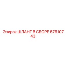 57610743 ШЛАНГ В СБОРЕ Epiroc